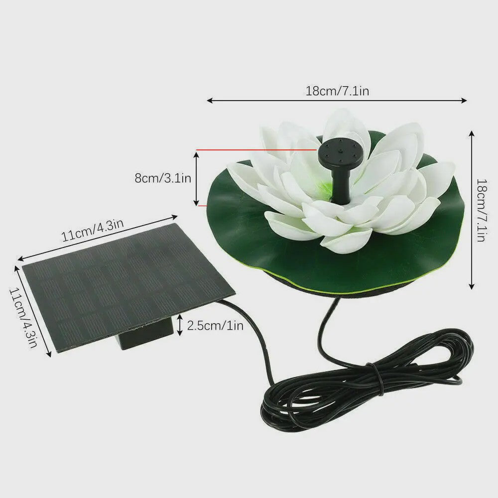 Mini Lotus Solar Fontein - Drijvende Waterval Decoratie voor Tuin & Vogelbad