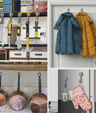 Krachtige Zwarte Magnetische Haken - Heavy Duty Ophanghaken met Sterke Magneet