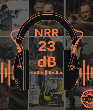 ZOHAN Sparta Elektronische Gehoorbescherming - Actieve Oorkappen met NRR 23dB Geluidsreductie