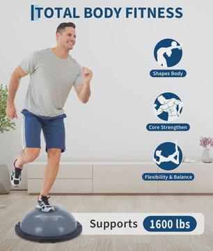 Balance Ball Trainer met Weerstandsbanden en Pomp - Fitness & Stabiliteit