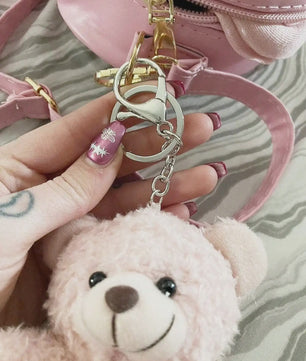 Schattige Pluche Beren Sleutelhanger - Knuffelbeestje voor Tas en Sleutels