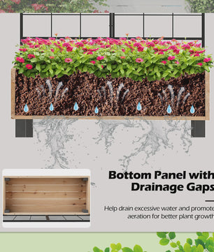 Verhoogd Houten Bed met Trellis - Bloembak voor Klimplanten en Bloemen