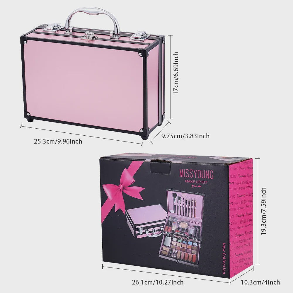 Professionele Make-up Koffer: Complete Make-up Set met Oogschaduw, Lipstick, Blush & meer - Draagbaar & Multifunctioneel