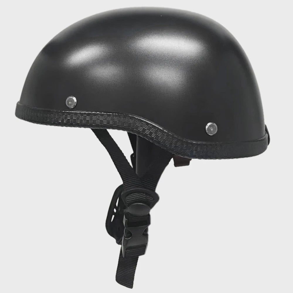 Universele Zwarte Motorhelm Half Helm ABS - Comfortabel en Wasbaar