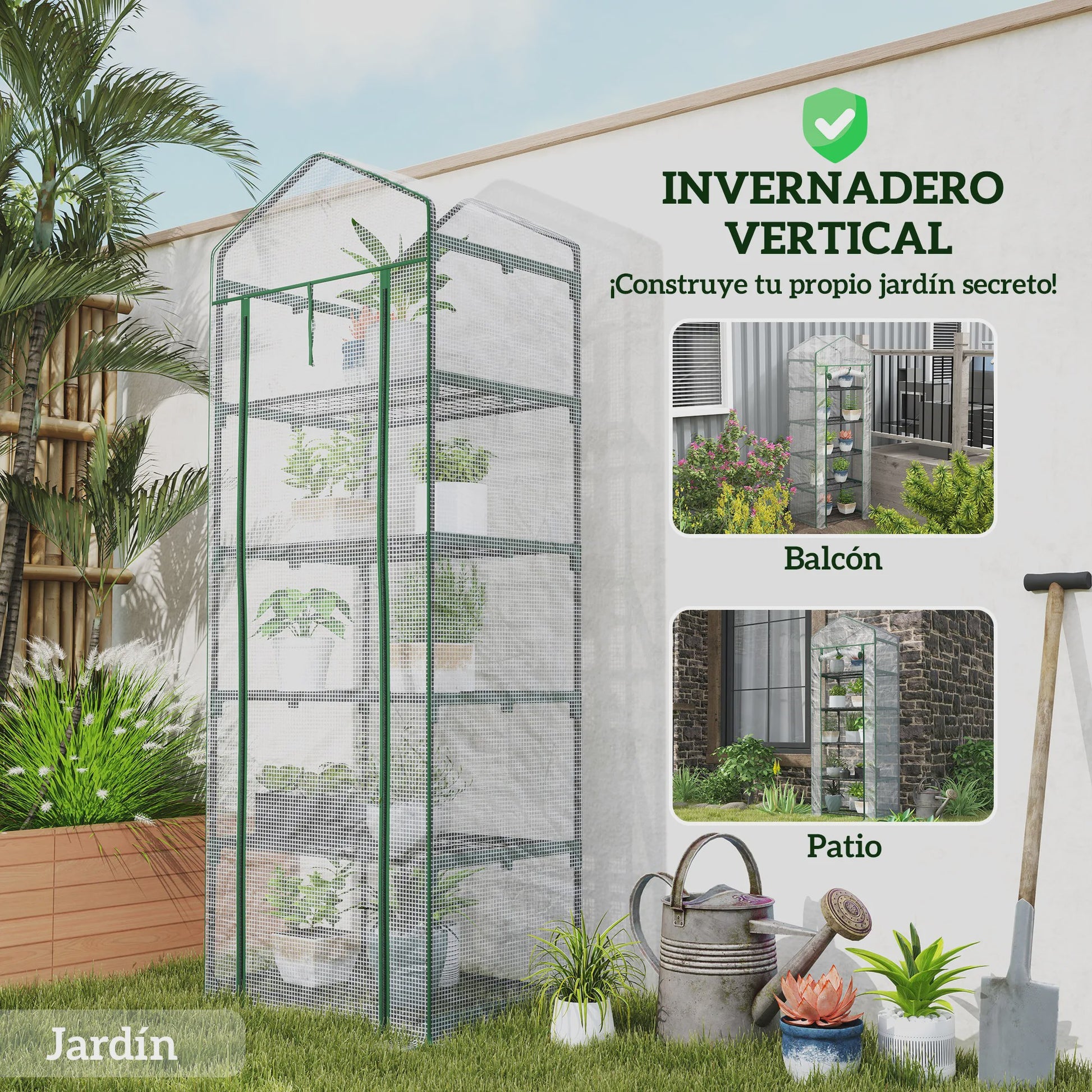 Kleine Transparante Kas met 5 Lagen - Ideaal voor Planten en Zaailingen