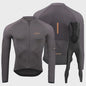Heren Fietsset Lange Mouw Jersey met Bib Pants - Ademend en Comfortabel