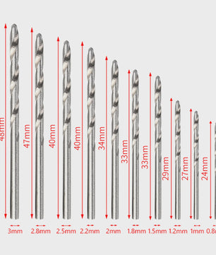 Handboor Set met 10 Precisieboren voor Hobby & Modelbouw - 0.3-3.2mm