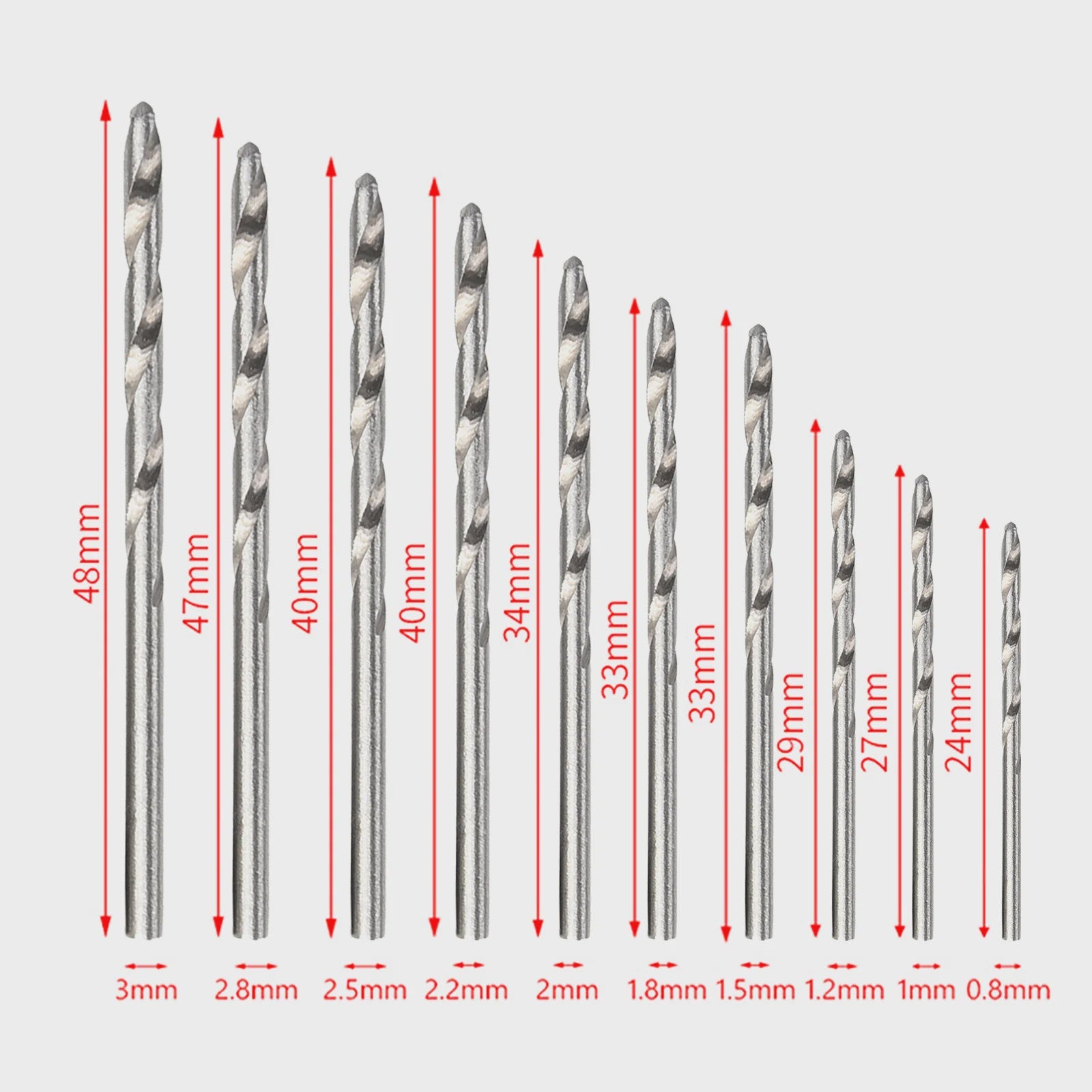 Handboor Set met 10 Precisieboren voor Hobby & Modelbouw - 0.3-3.2mm