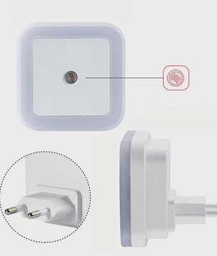 Draadloos LED Nachtlampje met Sensor - Mini Stekkerlampje voor Kinderkamer, Slaapkamer & Woonkamer