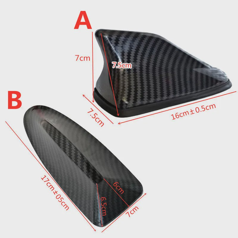 Universele Haaienvin Antenne Cover met Carbon Fiber Look - Verbeter uw Autoradio Signaal