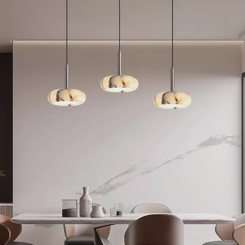Luxe Marmeren Hanglamp - Artistiek Sfeerverlichting voor Slaapkamer, Woonkamer & Eettafel