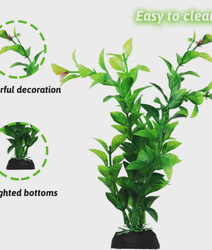 10 Delige Set Aquarium Planten Decoratie - Kunststof Waterplanten voor Vistank