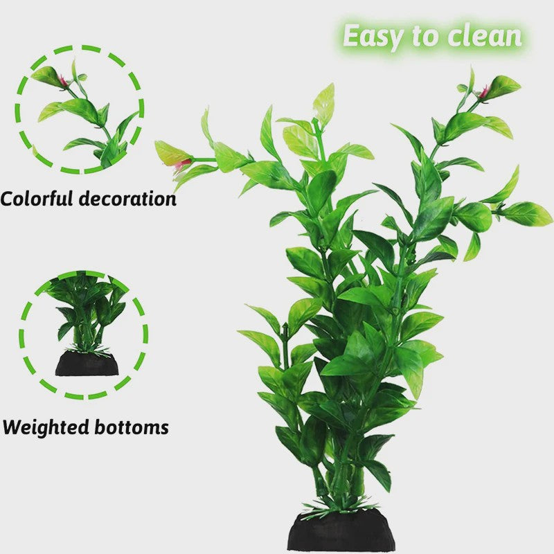 10 Delige Set Aquarium Planten Decoratie - Kunststof Waterplanten voor Vistank
