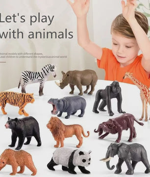 Set van 12 Realistische Wild Animal Dierenfiguren - Speelgoed & Cadeau voor Kinderen