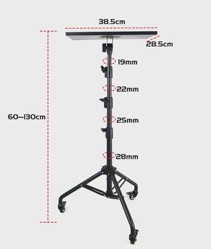 Verrijdbare Laptop & Projector Trolley - In Hoogte Verstelbaar met Telefoonhouder