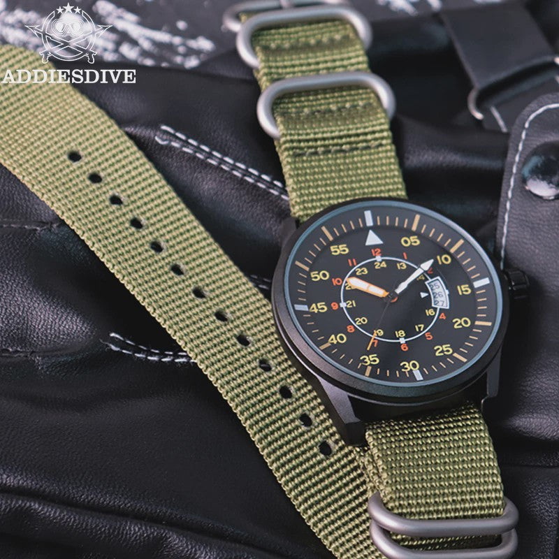 ADDDIESDIVE Heren Luxe Horloge - Waterdicht 50M, Luminous, Datumweergave