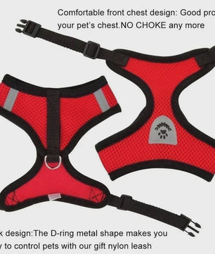 Verstelbaar Katten Tuigje met Lijn - Ademend Mesh Vest voor Kleine Honden & Katten