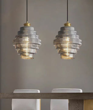 Nordic Retro Luxe Glazen Hanglamp - Sfeervolle Verlichting voor Bar, Slaapkamer & Eetkamer