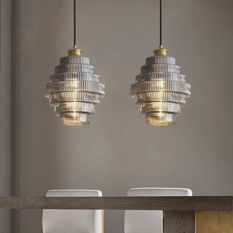 Nordic Retro Luxe Glazen Hanglamp - Sfeervolle Verlichting voor Bar, Slaapkamer & Eetkamer