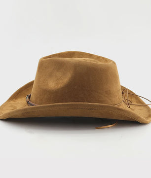 Vintage Suède Western Cowboyhoed voor Heren en Dames - Stijlvolle Jazz Hoed voor Outdoor en Reizen