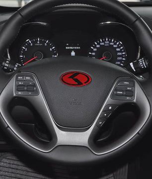 Stuurwiel Embleem Badge Sticker voor KIA Modellen (6.1x3.2cm)