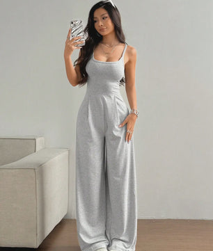 Elegante Dames Jumpsuit met Halterband - Perfect voor Lente, Zomer & Herfst