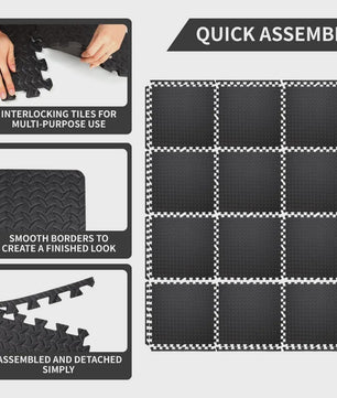 Interlocking EVA Schuim Puzzelmat voor Thuisgym - Antislip en Geluiddempend