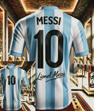 Messi #10 Jubileum T-shirt - Heren, Dames & Kinderen - Sneldrogend