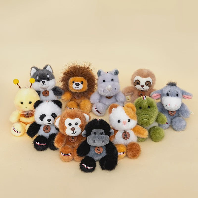 Schattige Pluche Dieren Knuffels (15cm) - Panda, Leeuw, Bij & Meer