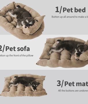 Multifunctionele Honden- en Kattenmand 3-in-1 | Zacht & Warm Slaapkussen