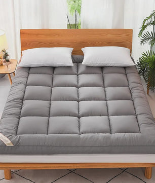 Dikke Matras Topper - Zacht 3D Vezel Kussen met Antislip Banden - Diverse Maten