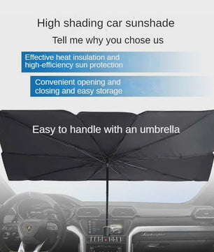 Universeel Auto Voorruit Zonnescherm Paraplu - Opvouwbaar & Compact