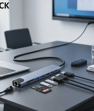 8-in-1 USB-C Hub: 4K HDMI, RJ45, SD/TF Kaartlezer & PD Snellaad Adapter