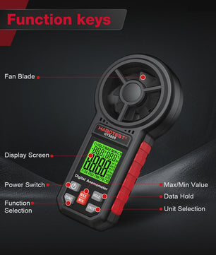 Digitale Anemometer HT5005 - Nauwkeurige Windmeter & Temperatuurmeter
