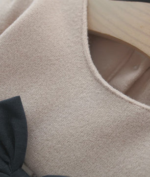 Schattige Baby Meisjes Jas - Wolmix met Strik - Herfst/Winter
