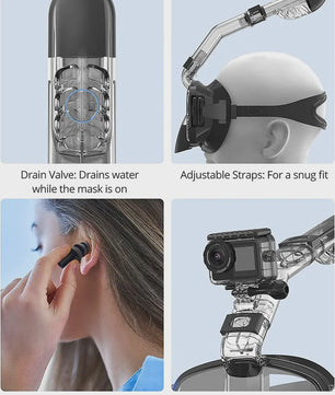 Professioneel Snorkelmasker Volledig Gelaat - Anti-Fog & Ademend - Voor Kinderen en Volwassenen