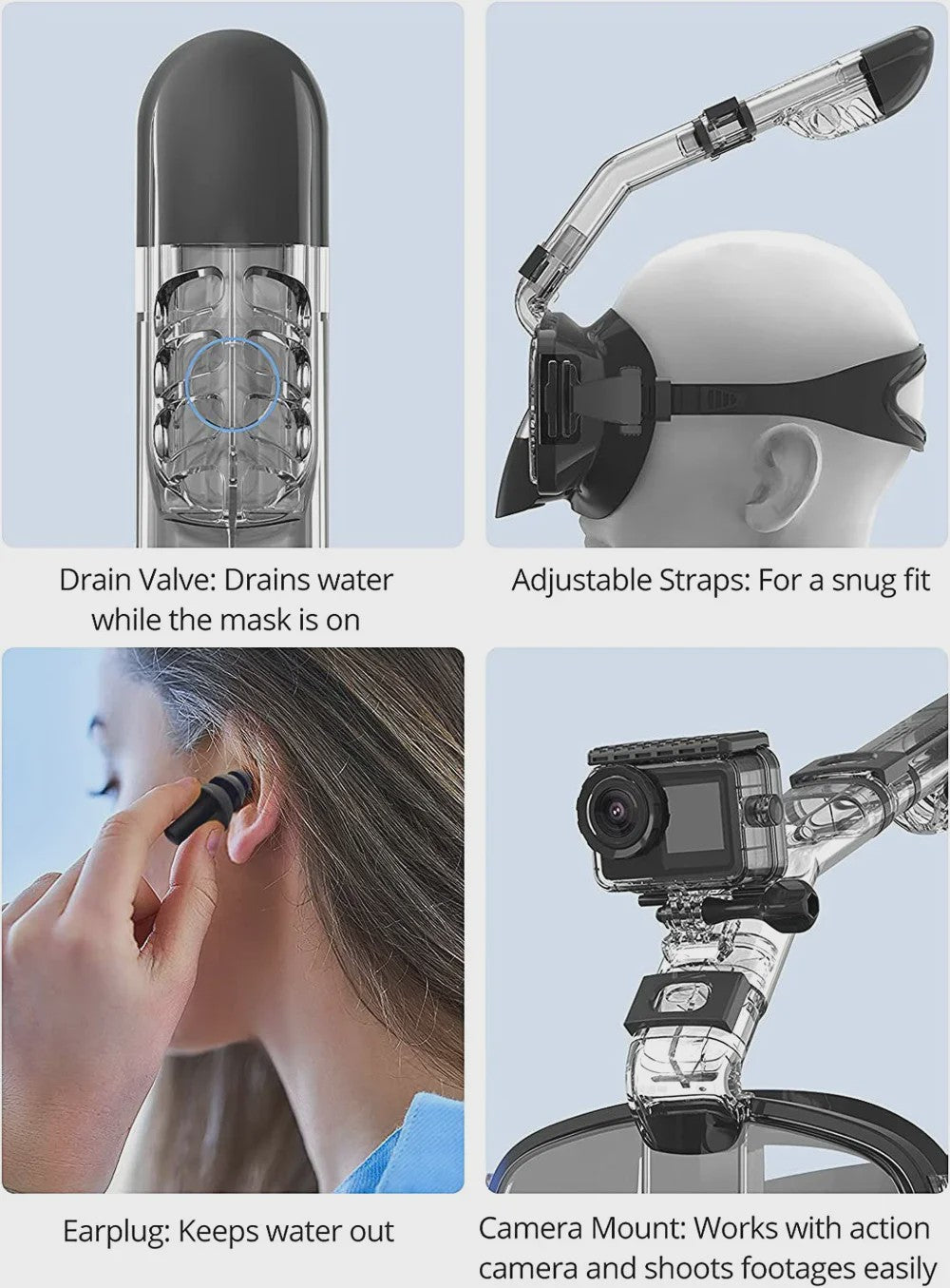 Professioneel Snorkelmasker Volledig Gelaat - Anti-Fog & Ademend - Voor Kinderen en Volwassenen