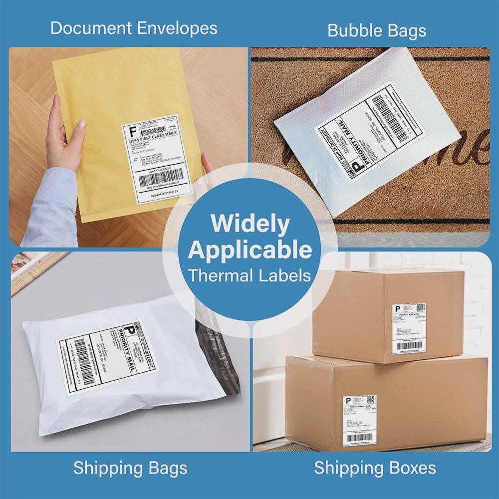 Verzendlabels 10x15cm (4"x6") - Zelfklevend Thermisch Papier voor Labelprinters