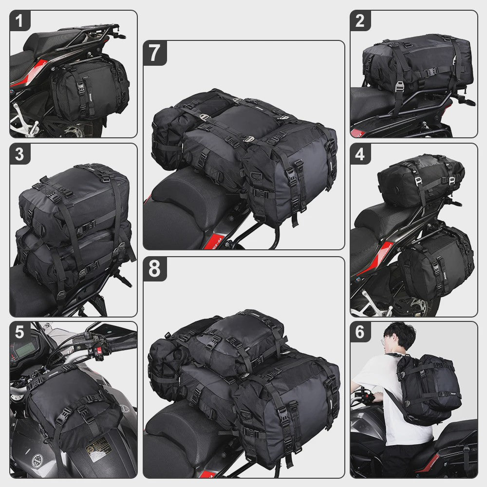 Rhinowalk Motor Bagage Tas 10/20/30L - Waterdicht, Multifunctioneel & Universeel