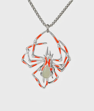 Glow-in-the-Dark Spider Hanger Ketting - Luminous Halloween Sieraden voor Mannen & Vrouwen