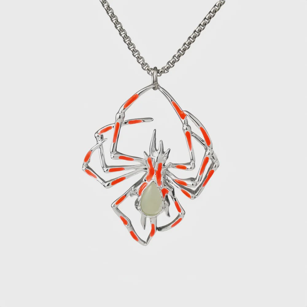 Glow-in-the-Dark Spider Hanger Ketting - Luminous Halloween Sieraden voor Mannen & Vrouwen