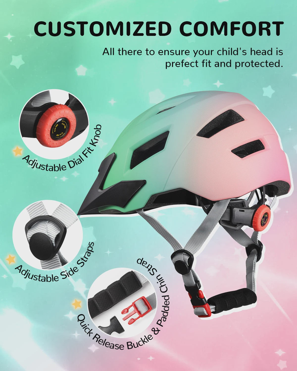 Lichtgewicht Kinderhelm met Afneembare Vizier - Veilig Fietsen, Scooter & Skate