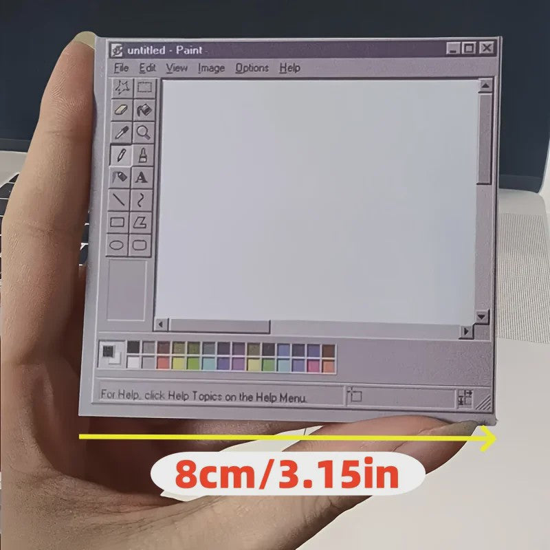 Vintage Paint Interface Sticky Notes - 50 Vel Vellen voor Kunstenaars & Kantoor