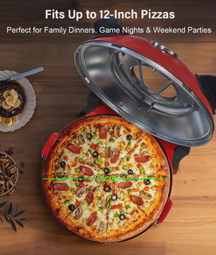 Elektrische Pizzaoven 12-inch met Dubbele Temperatuurregeling tot 420℃