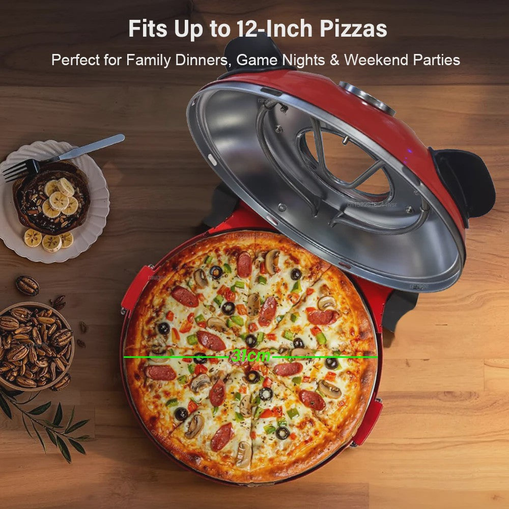 Elektrische Pizzaoven 12-inch met Dubbele Temperatuurregeling tot 420℃