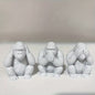 Set van 3 Drie Apen Beeldjes - Niet Zien, Niet Horen, Niet Zeggen - Woonkamer Decoratie