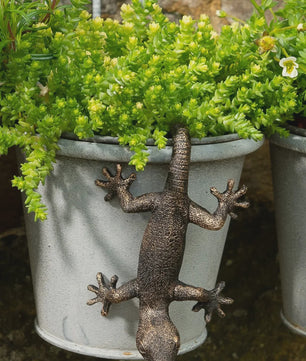 Decoratieve Hangende Gecko Figuur voor Plantenbakken - Tuin en Terras Decoratie