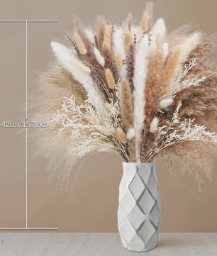 105 Delige Boho Stijl Pampasgras & Gedroogde Bloemen Decoratie Set