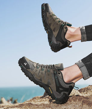 HIKEUP Heren Wandelschoenen - Suede Leer, Outdoor & Slijtvast