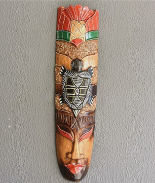 Handgesneden Afrikaans Houten Masker - Decoratieve Muurdecoratie met Tribale Kunst (50cm)